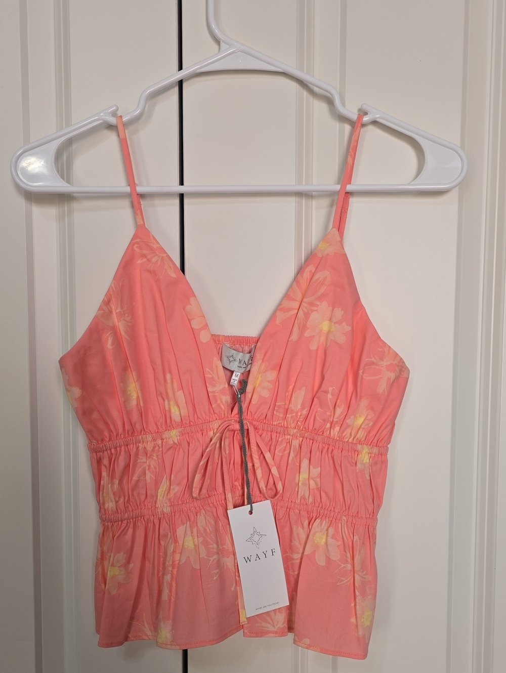 WAYF Pink Floral Tank Top